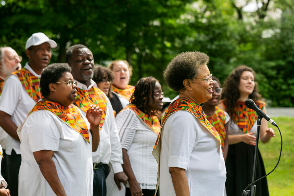 Photo of a group of people at a Reading Frederick Douglass Together event.