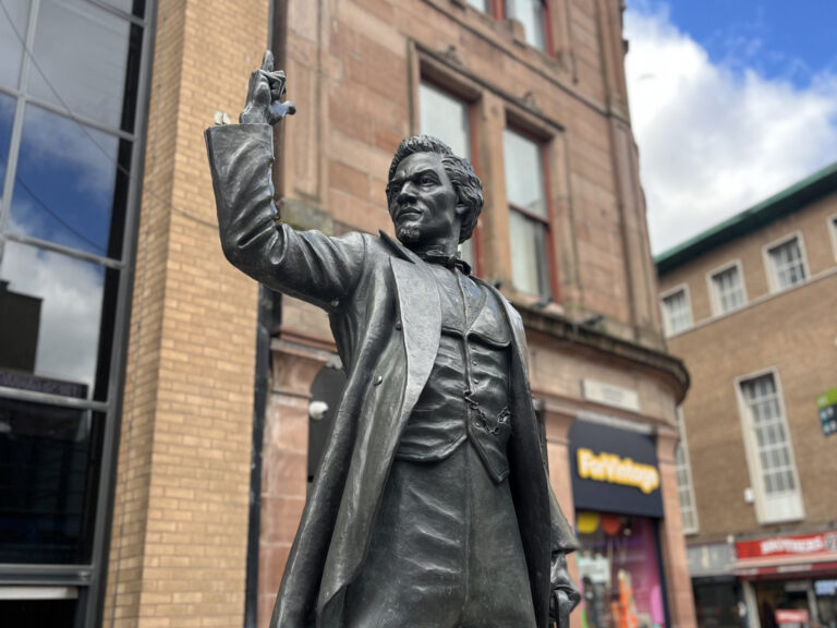 Statue of Frederick Douglass located in Belfast, Ireland.