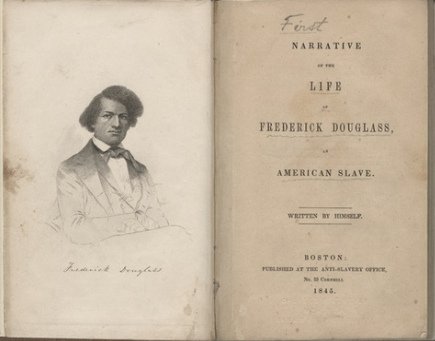 Scan of title page of Frederick Douglass' autobiography