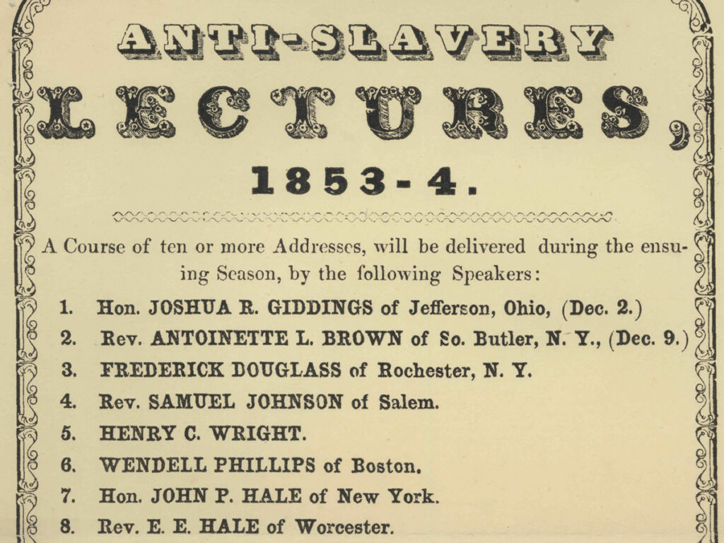 Anti-slavery flyer from 1853.