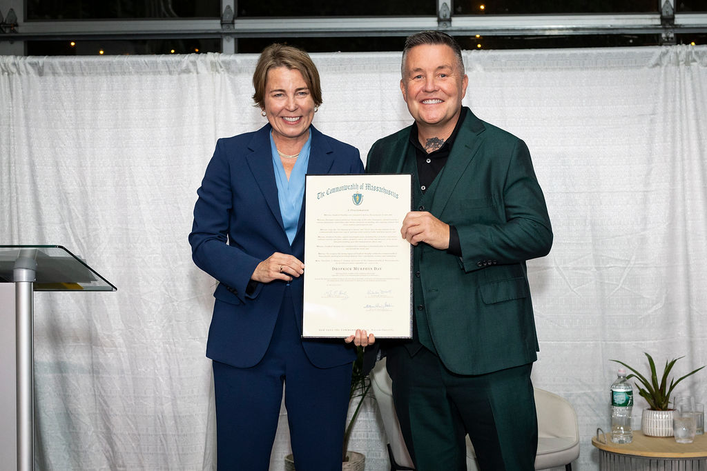 Governor Maura Healey and Ken Casey.